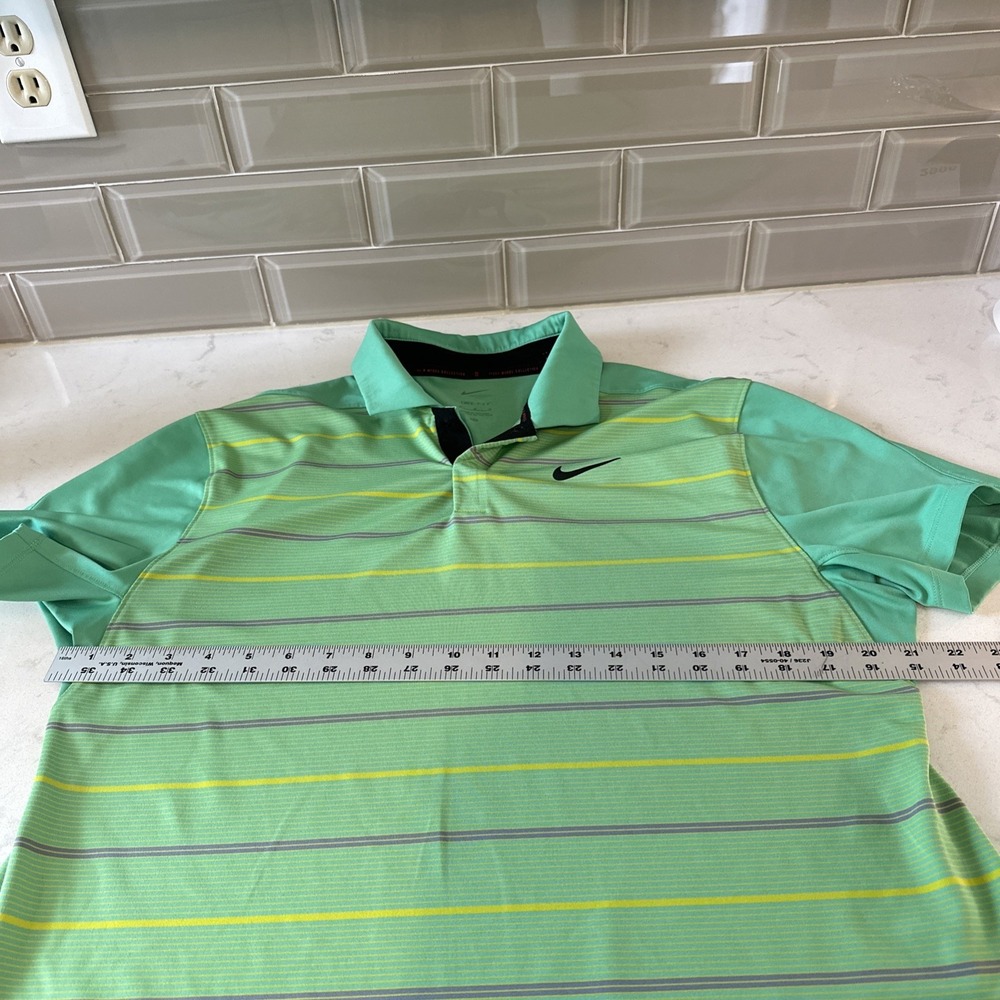 Nike Tiger Woods Dri-FIT Performance Golf Polo Shirt Green DR5318-363 Size M - Picture 9 of 13